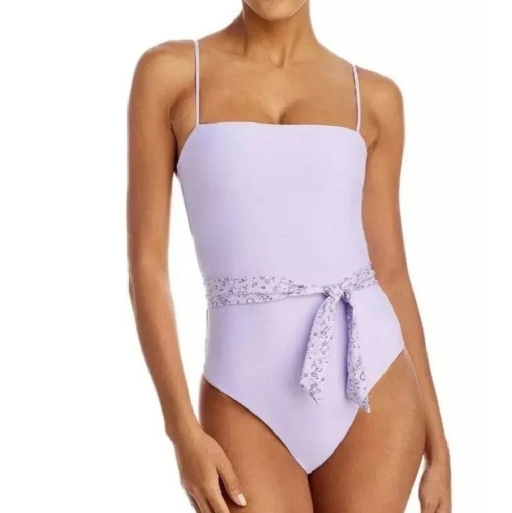 AQUA LAVENDER ONE-PIECE SWIMSUIT, SIZE XLarge